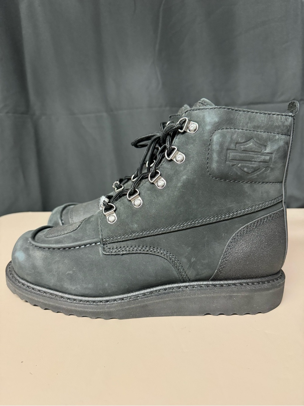 Harley-Davidson Men's Hagerman Warm Black Nubuck & Leather Work Boots - Picture 5 of 16